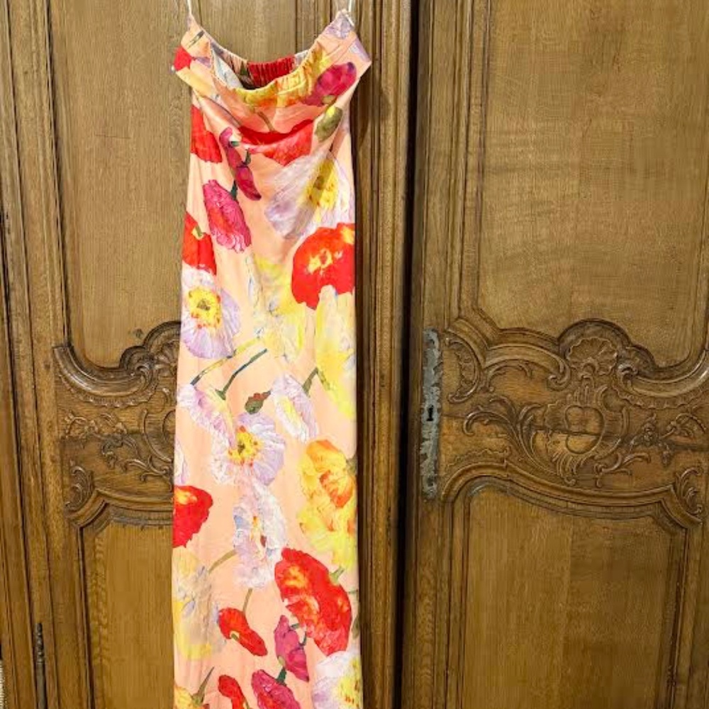 Alice Elle Floral Strapless Maxi Dress